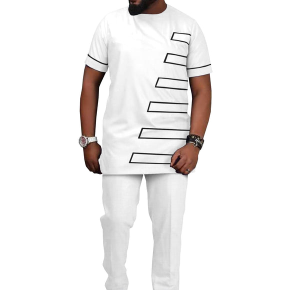 Traje Casual Hombre Estampado Étnico Africano Batik