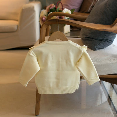 Cardigan de Cuello Redondo con Bordado Delicado - Image 10