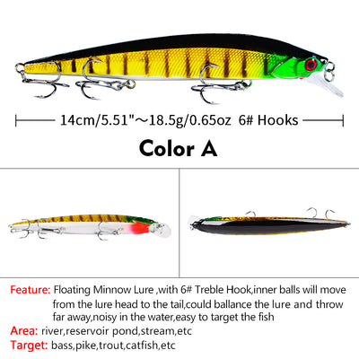 Señuelo de Nado Completo 14cm 18.5g - Cebo Duro Realista para Pesca - Image 5