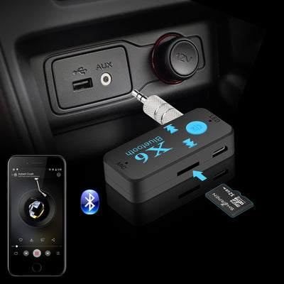 Receptor Bluetooth 5.0 para Auto con Lector de Tarjeta TF