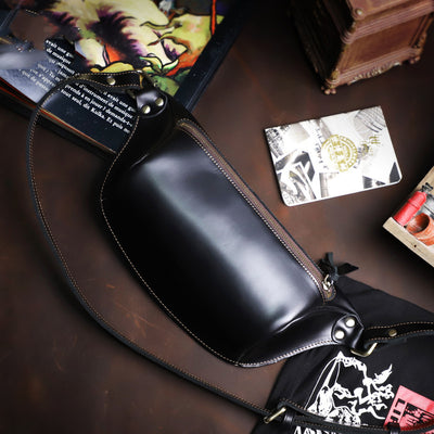 Bolso de Pecho de Cuero Genuino para Hombre - Bandolera Retro Estilo Casual - Image 2