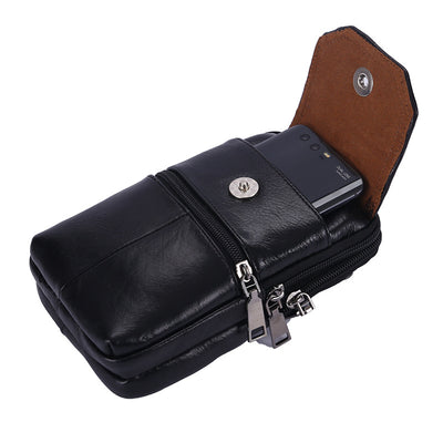 Bolsa de Cintura de Cuero Multifuncional para Hombre - Estilo Outdoor - Image 3