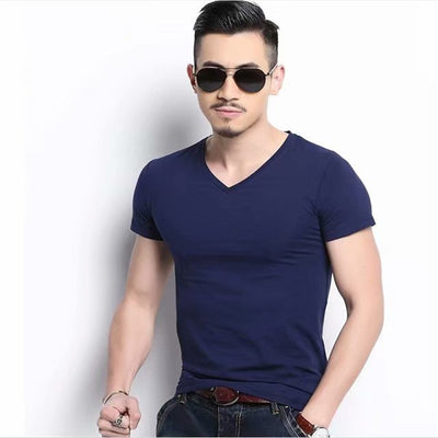 Camiseta Suelta de Verano Estilo Hong Kong - Manga Corta Lisa - Image 7