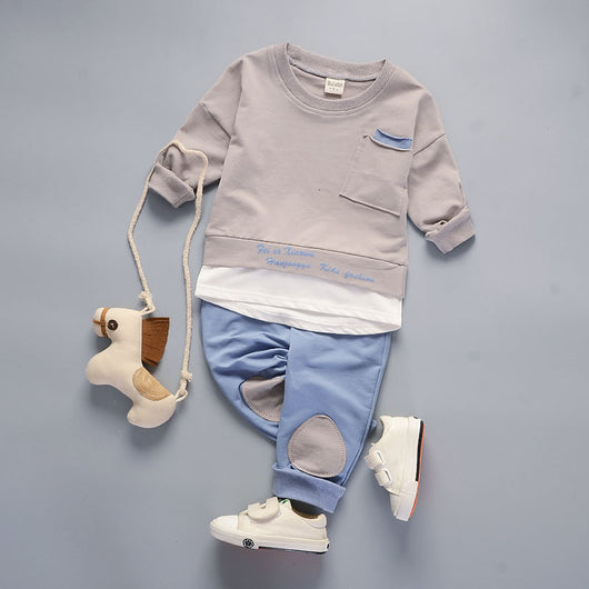 Conjunto Infantil Coreano: Suéter y Pantalones Dos Piezas - Image 2