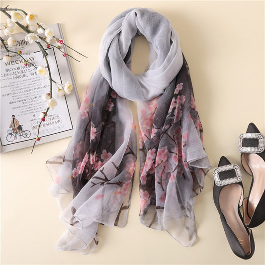 Pañuelo Elegante Estampado Vintage para Mujer - Protección Solar y Moda