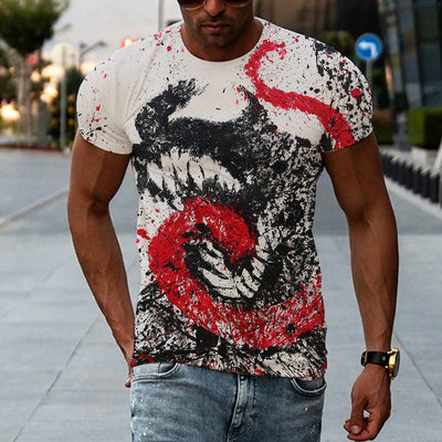 Playera Hombre Estampado 3D Manga Corta - Image 22