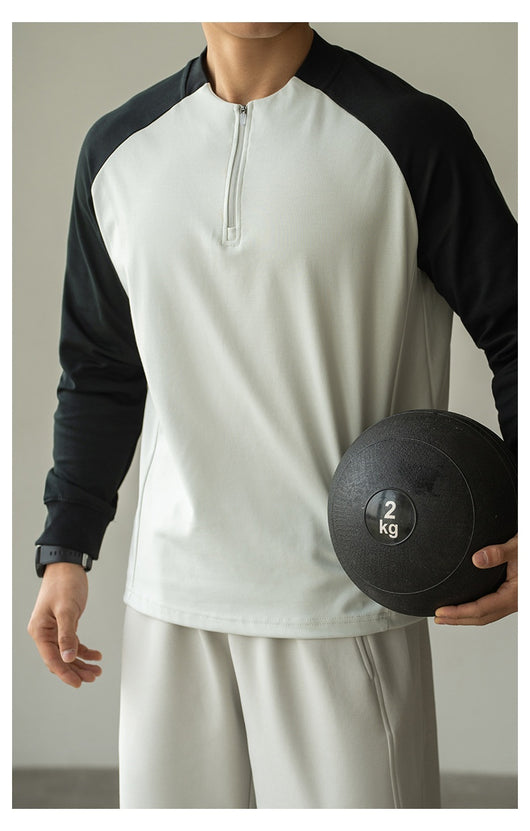 Playera Manga Larga con Cierre y Contraste de Colores para Hombre - Image 15