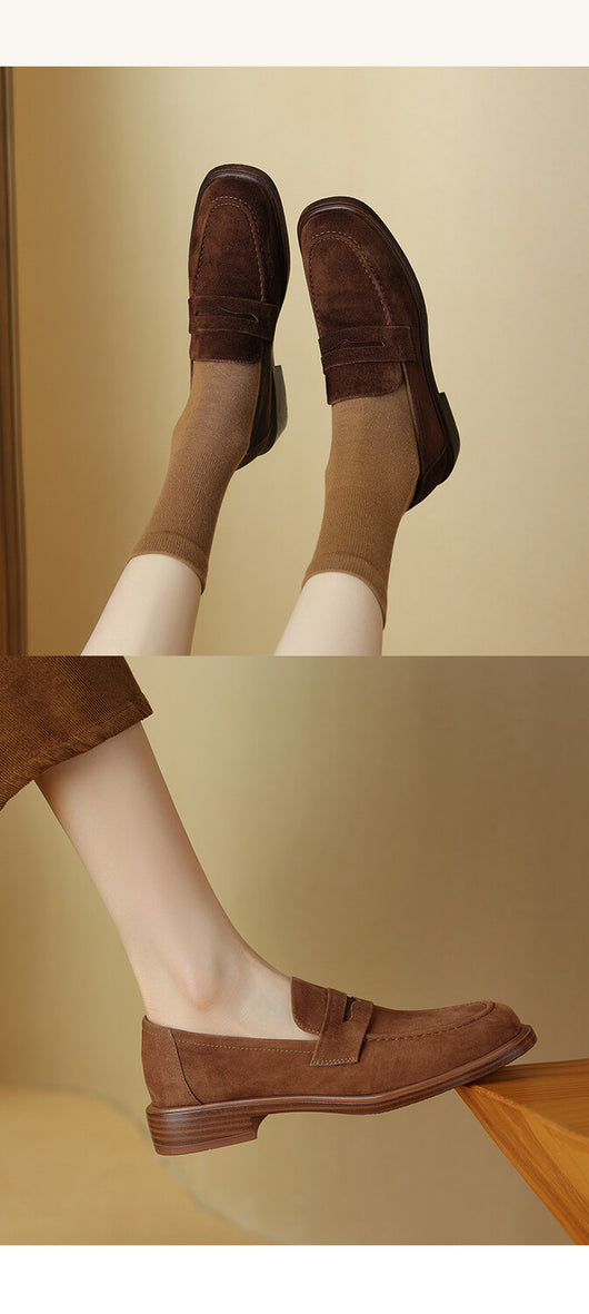 Zapatos de Tacón para Mujer en Piel de Oveja con Punta Cuadrada y Redonda Retro - Image 19