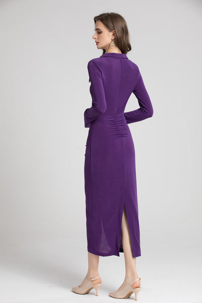 Vestido Liso con Cierre en Cintura y Dobladillo Casual - Image 7