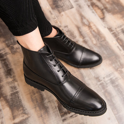 Botas de Cuero Casual Ejecutivo Retro para Hombre - Image 12