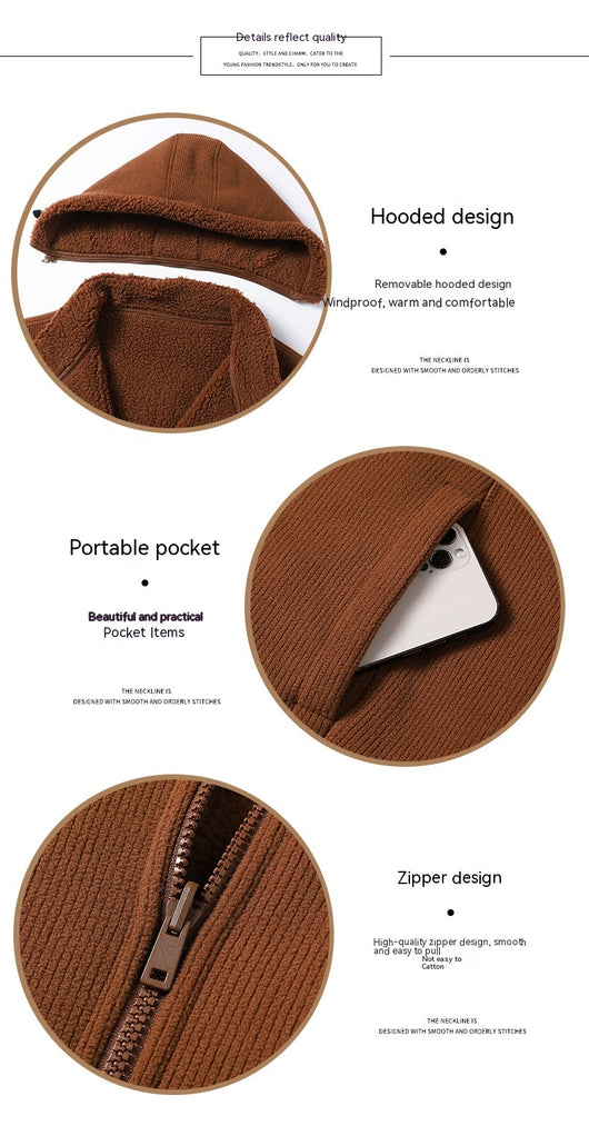 Chaqueta Polar Fleece para Hombre - Abrigo Térmico Outdoor - Image 9