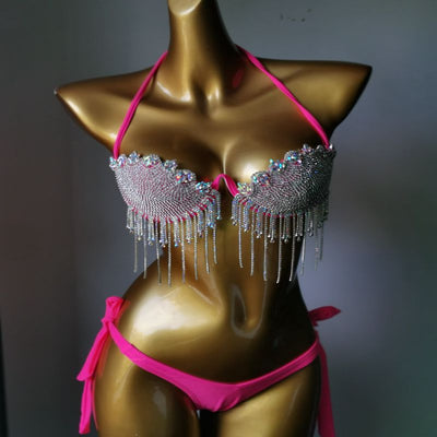 Bikini Diamante con Borlas para Mujer - Image 11