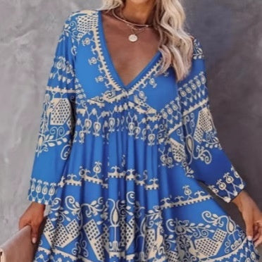 Vestido Retro Suelto para Mujer Manga Larga Casual Otoño - Image 6