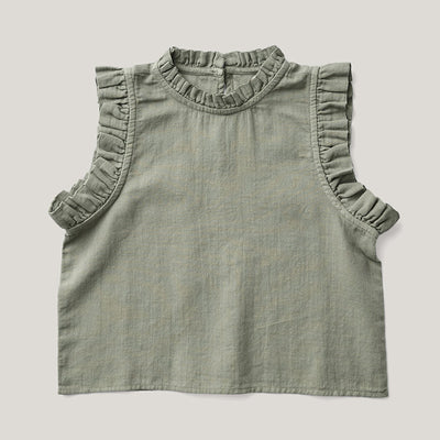 Camiseta Infantil de Algodón y Lino con Detalles de Madera - Image 7