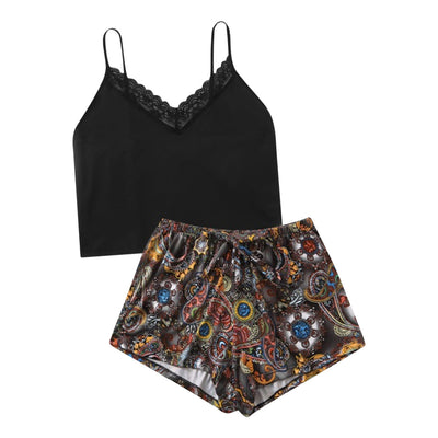 Pijama Conjunto Dos Piezas Estampado Seda de Leche - Image 15