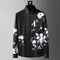Camisa Slim Fit para Hombre con Estampado de Pintura Artística