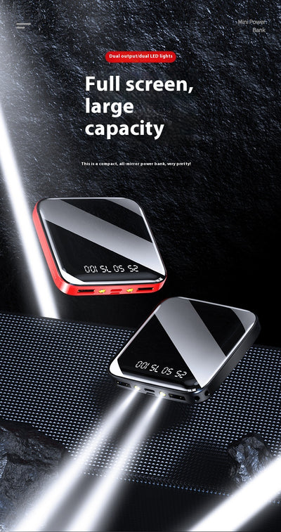 Batería Portátil Mini Espejo 20000 mAh - Carga Rápida y Diseño Compacto - Image 9