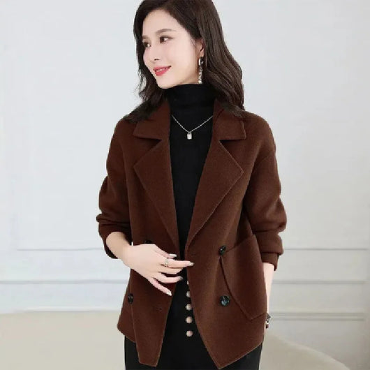 Abrigo de Lana Grueso Casual Corto - Estilo Mamá Versátil - Image 7