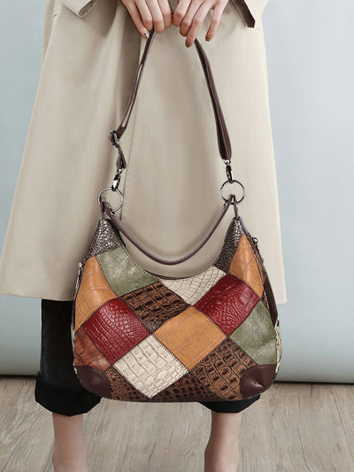 Bolso Tote de Cuero Genuino con Costura Decorativa - Gran Capacidad - Image 15