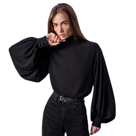 Blusa Elegante de Cintura Alta con Mangas Acampanadas - Image 3