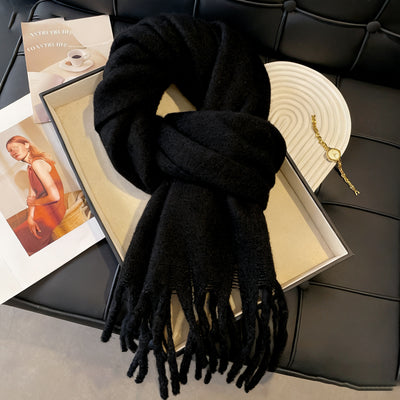 Chal Térmico de Mohair - Bufanda Gruesa para Invierno Colores Sólidos - Image 13