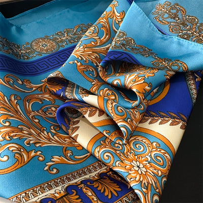 Pañuelo de Seda Lujo Temperamento 70cm - Chal Elegante para Mujer - Image 47