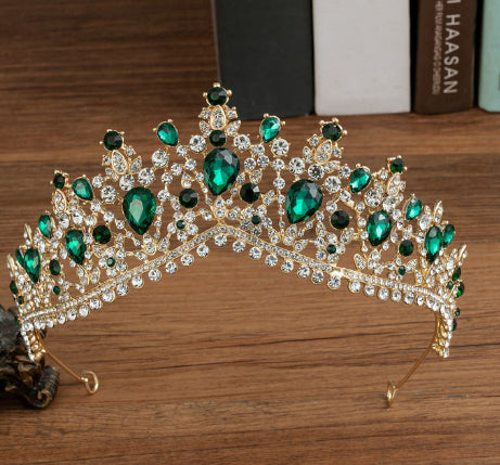 Corona Nupcial Barroca con Cristales Brillantes para Novia Elegante - Image 13