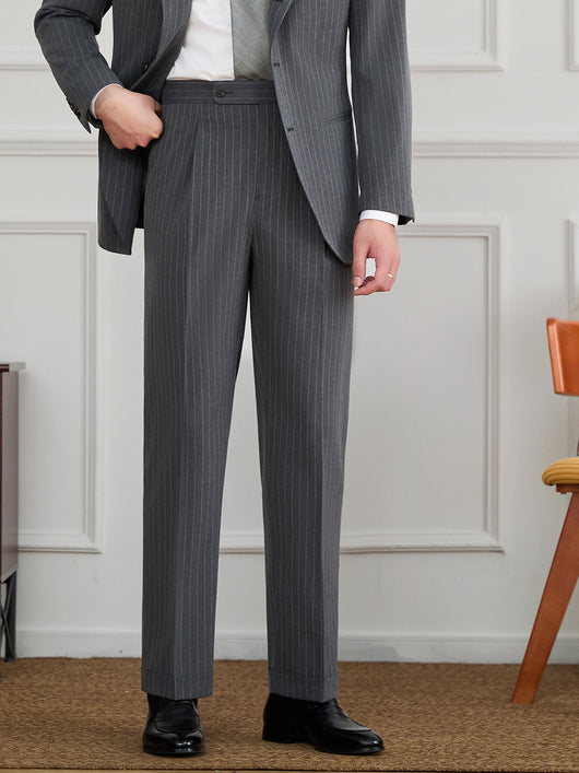 Pantalones Retro Napolitanos de Cintura Alta para Hombre - Image 3