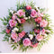 Corona Decorativa de Ratán con Bayas y Rosas Europeas