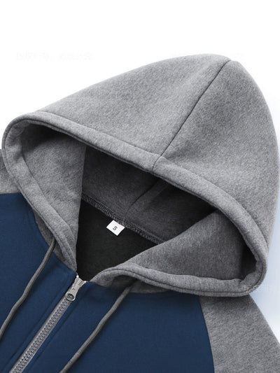 Sudadera con Capucha Raglan Bicolor para Hombre - Casual y Deportivo - Image 17