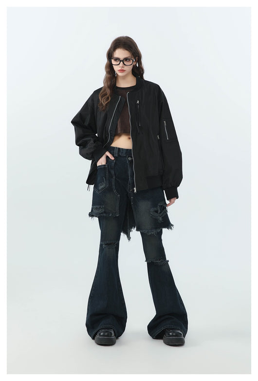 Abrigo Beisbolero Holgado para Mujer - Image 12