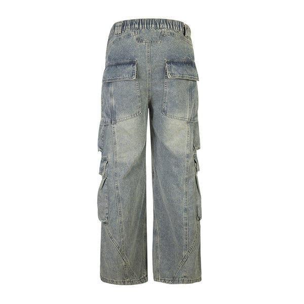 Pantalones Cargo Vaqueros Multibosillo para Hombre