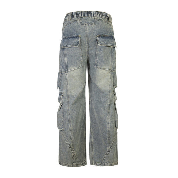 Pantalones Cargo Vaqueros Multibosillo para Hombre