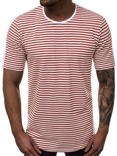 Playera de Cuello Redondo con Degradado a Rayas - Image 5