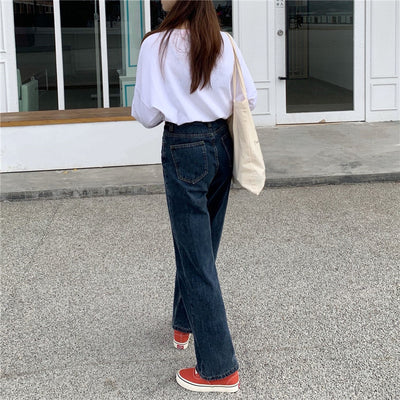 Jeans Retro de Cintura Alta y Pierna Ancha para Mujer - Image 12
