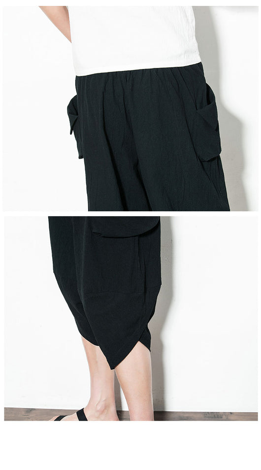Pantalones Anchos de Zanahoria con Bolsillos Grandes para Hombre - Image 9