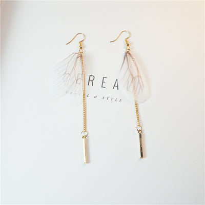 Aretes de Mariposa con Borlas de Plumas Largas - Image 9