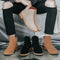 Botas Masculinas de Couro Legítimo Cano Alto com Plataforma e Acabamento Fosco