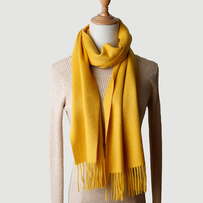 Bufanda de Cachemira Pura Colores Sólidos para Otoño e Invierno - Image 18