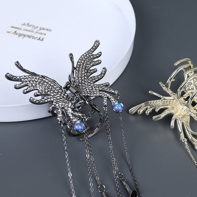 Broche Mariposa Brillantes con Borla y Sonajero de Viento - Image 4
