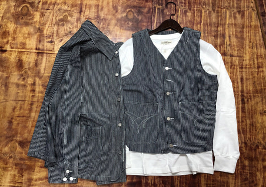 Chaqueta Motociclista Denim a Rayas con Múltiples Bolsillos - Image 11
