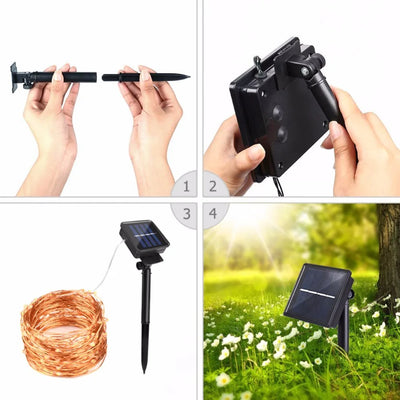 Guirnalda Solar LED Impermeable para Bodas y Celebraciones - Image 18