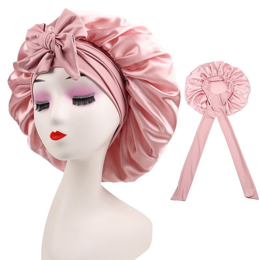 Gorro de Seda con Moño Elástico - Diseño Liso y Elegante - Image 18