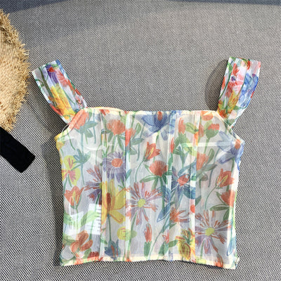 Blusa Hombros Descubiertos con Cuello Estampado - Image 12