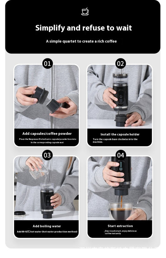 Cafetera Italiana 3 en 1 con Espumador Inalámbrico y Calentamiento Portátil - Image 11
