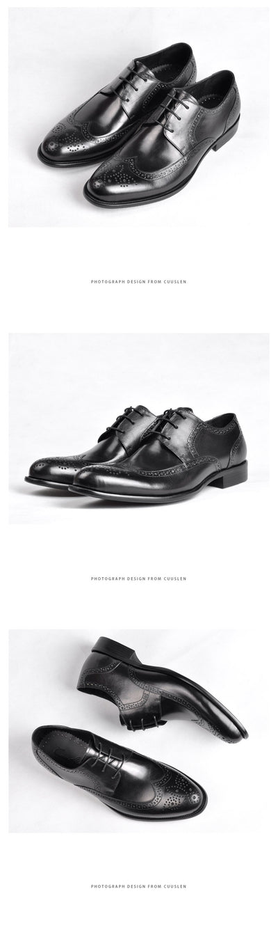 Zapatos de Cuero Genuino para Hombre Punta Fina Negocios Formales - Image 17