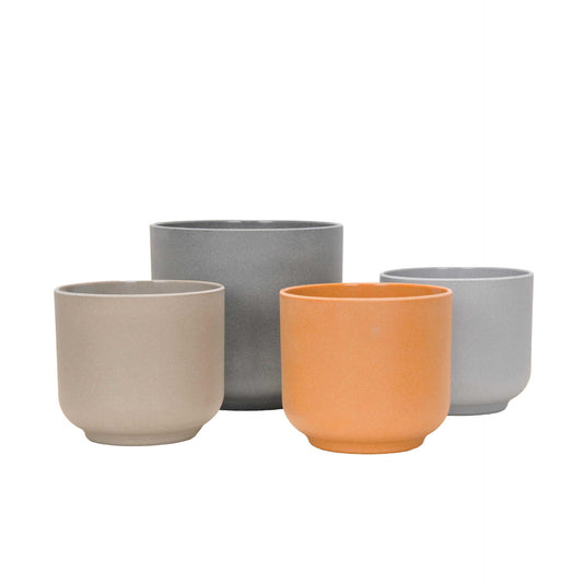 Maceta Decorativa Multicolor con Acabado Esmerilado