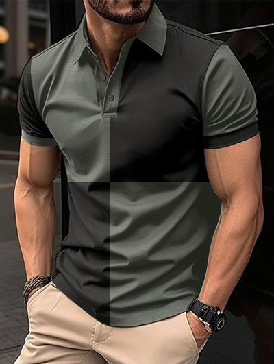 Polo Deportivo Casual Hombre con Cuello Vuelto y Costuras Bicolor - Image 15