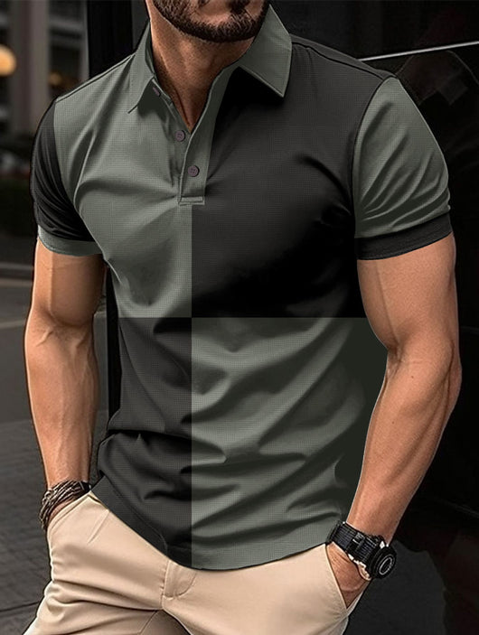 Polo Deportivo Casual Hombre con Cuello Vuelto y Costuras Bicolor - Image 15