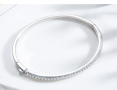 Pulsera Semirrígida de Moissanita en Oro Blanco 18K para Mujer - Image 7